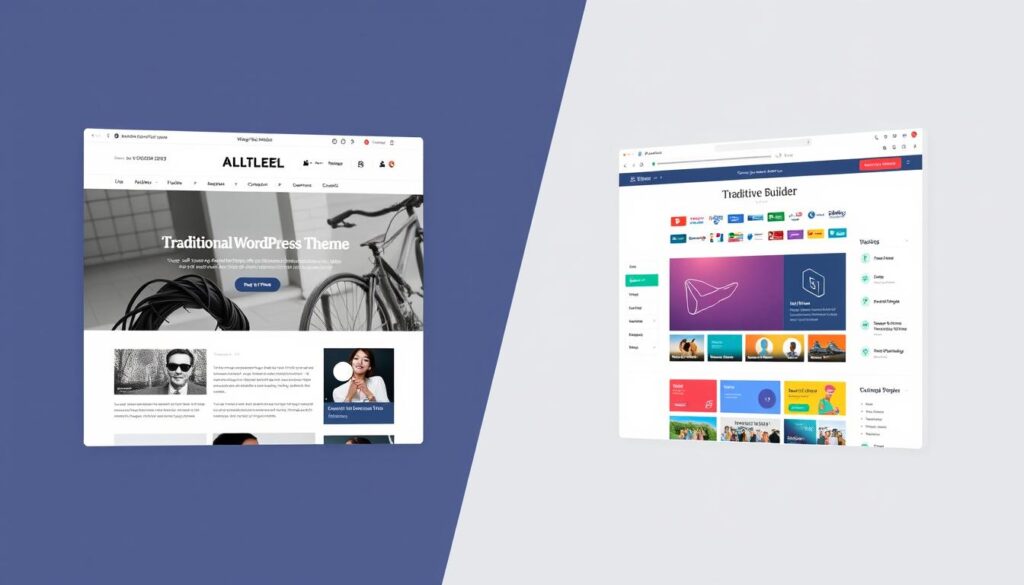 wordpress theme vs builder